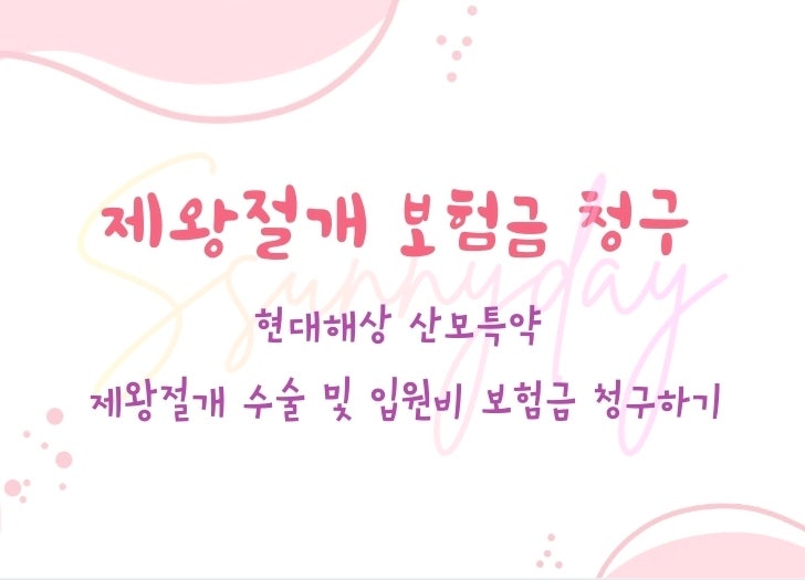 [제왕절개 보험금 청구] 현대해상 산모특약 제왕절개 수술 및 입원비 보험금 청구하기