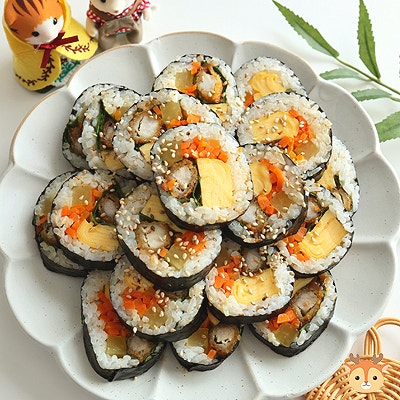 소풍도시락 메뉴로 좋은 간단김밥 돈까스김밥 만들기