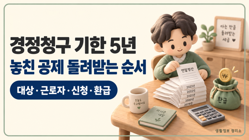 경정청구 기한 5년, 놓친 공제를 돌려받는 순서