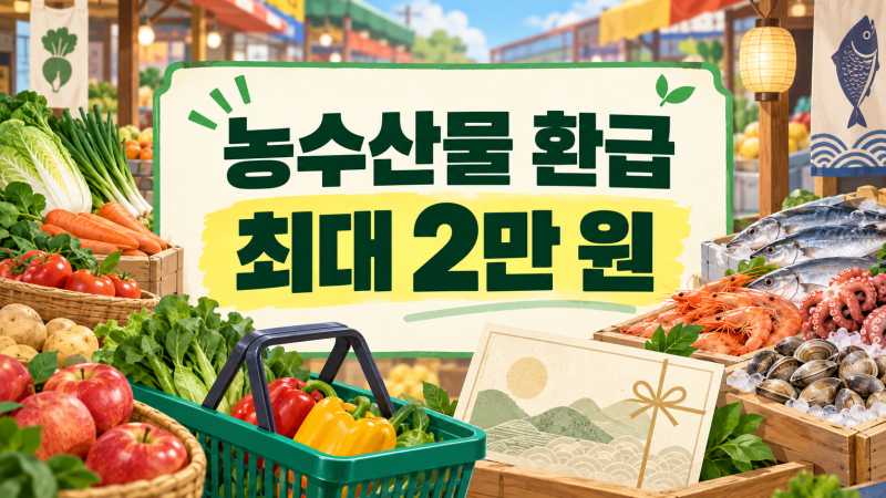 전통시장 농수산물 환급 행사, 온누리상품권 최대 2만 원 받는 방법