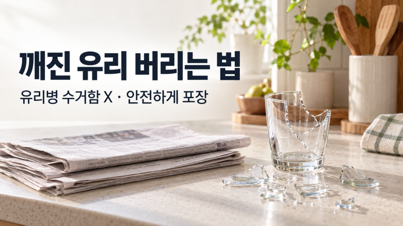깨진 유리 버리는 법: 종량제봉투에 넣어도 될까?