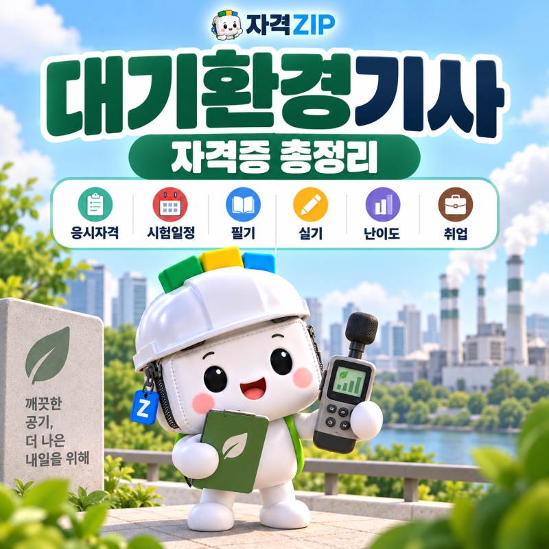 대기환경기사 자격증 총정리｜응시자격·2026 시험일정·필기·실기·난이도·취업