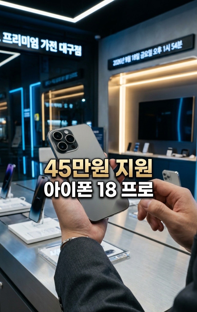 아이폰18 프로 공시지원금 이통3사 혜택 비교 45만원