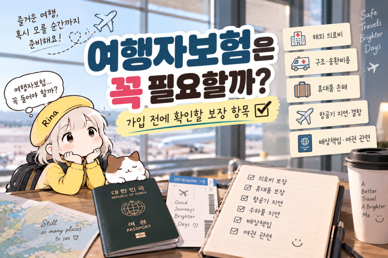 여행자보험은 꼭 필요할까? ✈️ 가입 전에 확인할 보장 항목