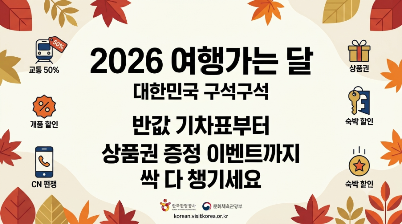 "나만 안 쓰면 손해? 2026 여행가는 달 꽁돈 버는 법 싹 다 정리했습니다"