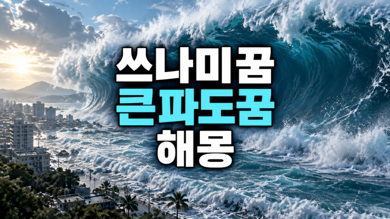 쓰나미 꿈 큰 파도 꿈 상황별 길몽 흉몽 꿈해몽 풀이