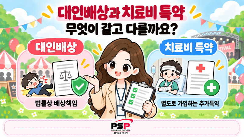 행사보험 대인배상과 치료비 특약, 무엇이 다를까요?