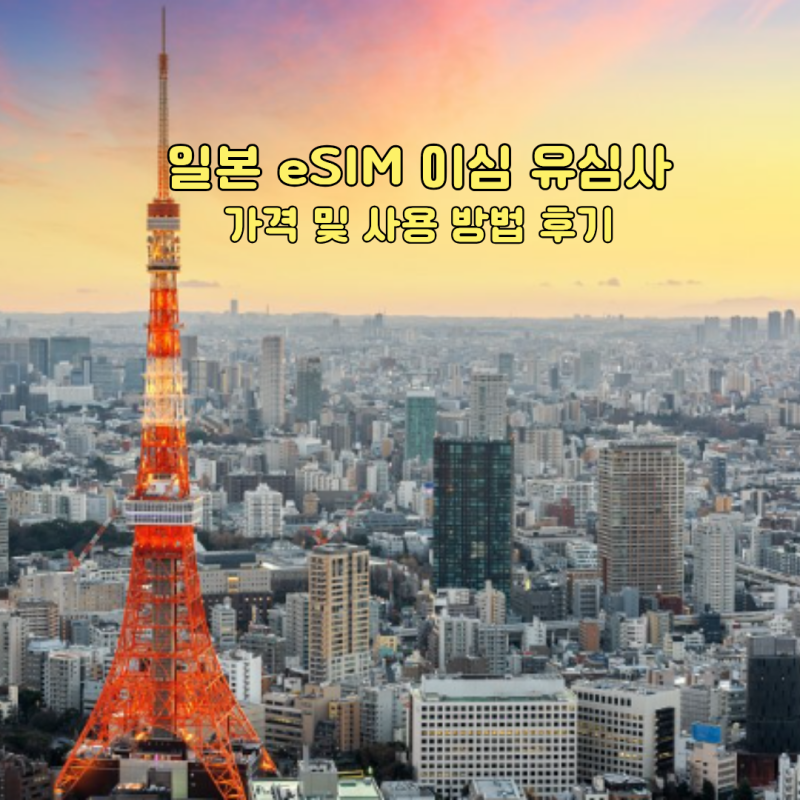 일본 도쿄 여행 준비물 추천 일본 eSIM 이심 유심사 가격 및 사용 방법 후기