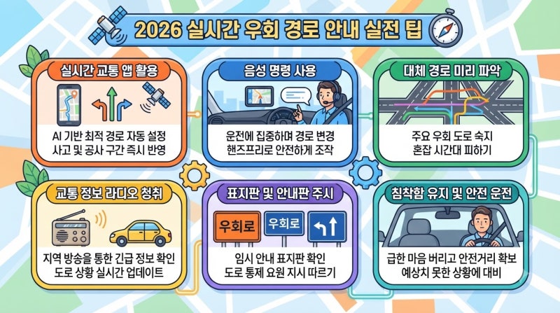 실시간 우회 도로 탐색 네비게이션 실전 팁 2026