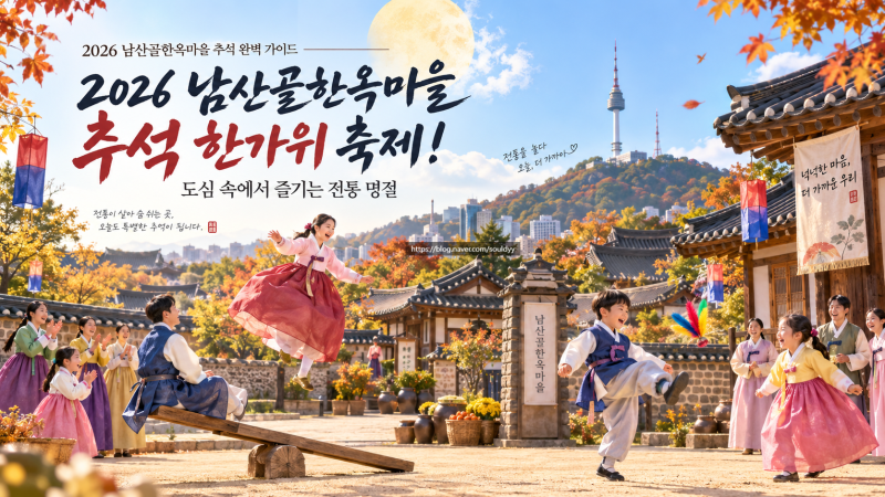 2026 남산골한옥마을 추석 한가위 축제 행사 일정 및 주차장 꿀팁