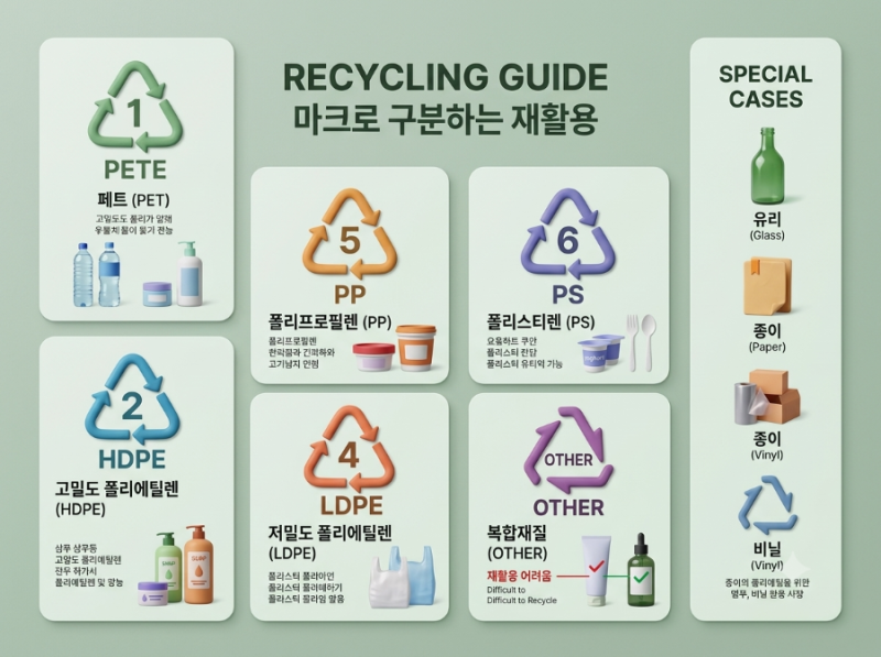 화장품 통마다 왜 다를까? 국내외 재활용 분리배출 마크 완벽 정리