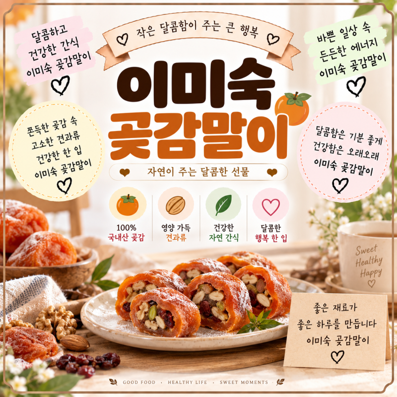 이미숙이 유튜브에서 소개한 간식, 감코리아 곶감말이!