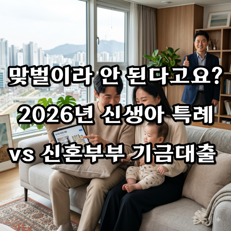 "맞벌이라 안 된다고요?" 2026년 신생아 특례 vs 신혼부부 전용 기금대출 비교