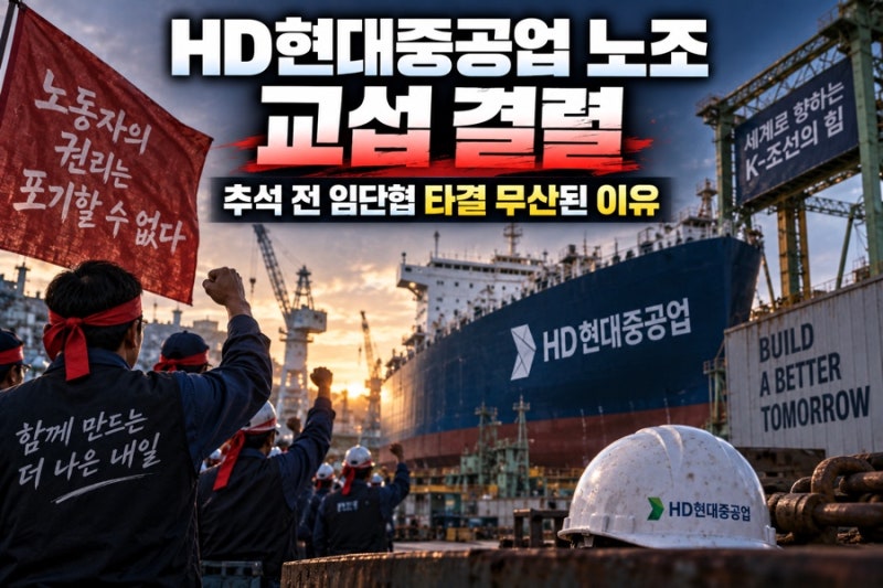 HD현대중공업 노조 교섭 결렬｜추석 전 임단협 타결 무산된 이유