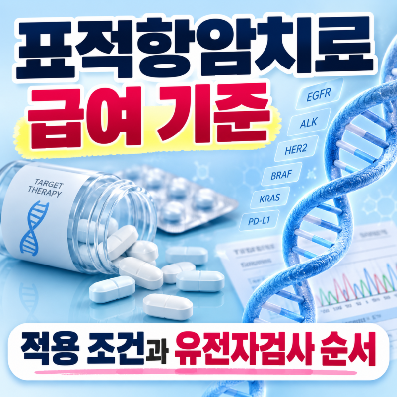표적항암치료 건강보험 급여 기준과 적용 조건 유전자검사 순서