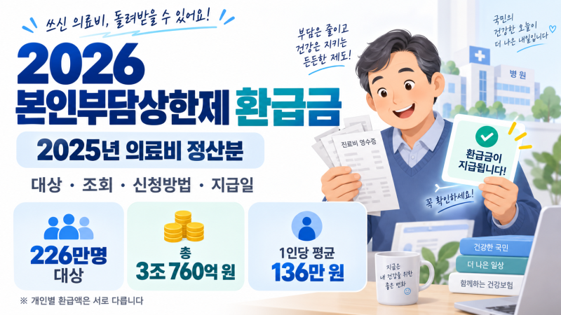 2026 본인부담상한제 환급금｜2025년 의료비 대상·조회·신청방법