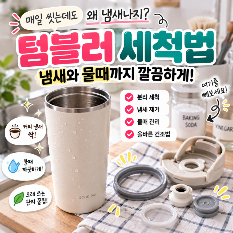 텀블러 세척법, 씻었는데도 냄새난다면 여기를 확인하세요