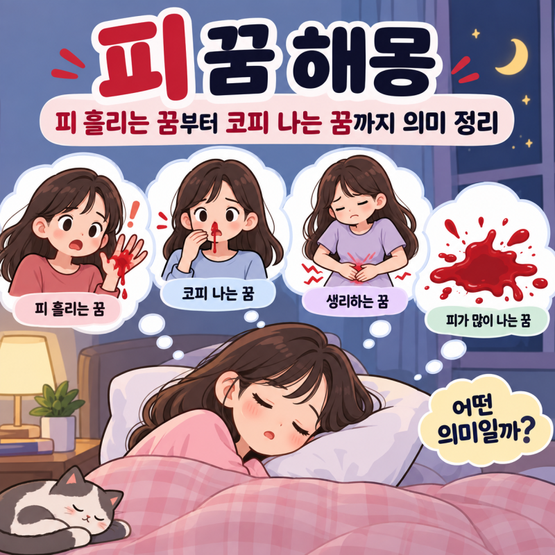 피 꿈 해몽 [피 흘리는 꿈부터 코피 나는 꿈까지 의미 정리]