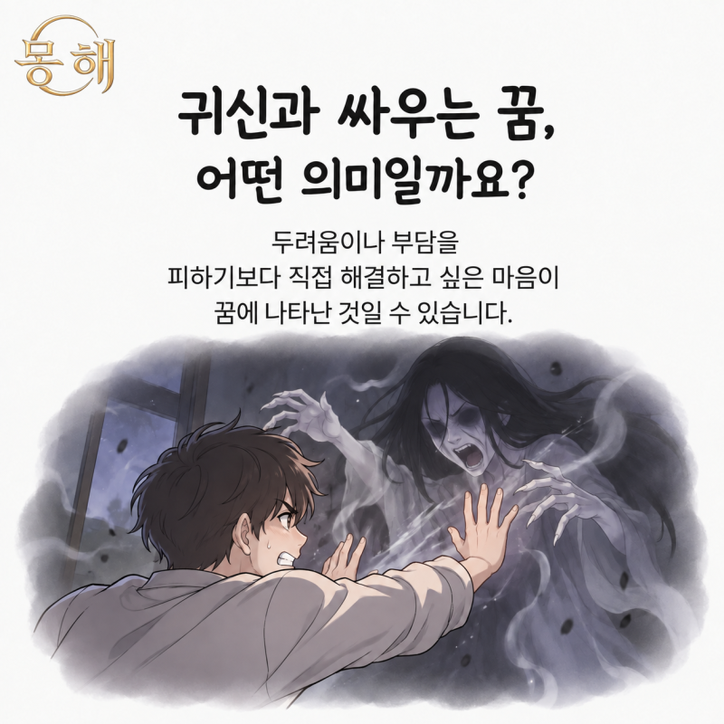 귀신과 싸우는 꿈 해몽, 어떤 의미일까?｜몽해 꿈해몽