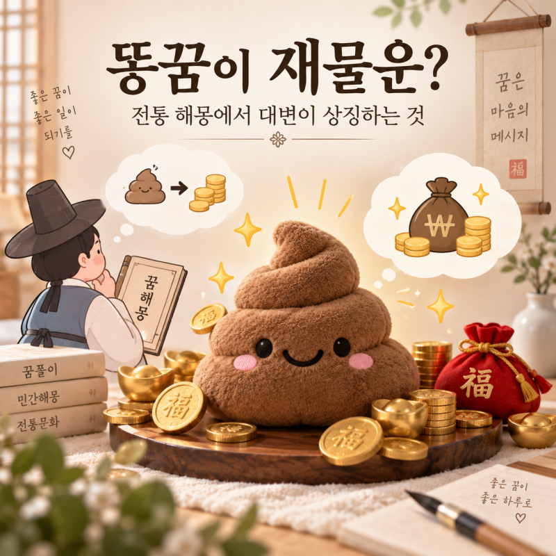 똥싸는 꿈 해몽, 변기·바지에 똥 싼 꿈 뜻은?