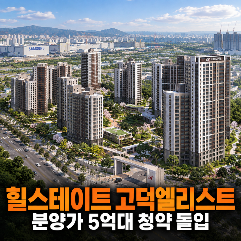 "삼성 평택 10분 거리" 힐스테이트 고덕엘리스트 분양 5억대 청약 본격 돌입