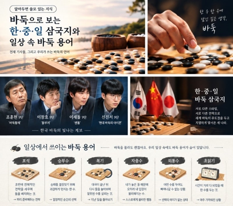 [알쓸신잡] 한·중·일 바둑 삼국지 & 일상 속 바둑 용어 - 천재 기사 라인업 & 포석 외