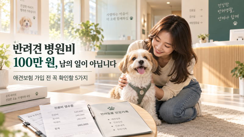 반려견 병원비 100만 원, 남의 일이 아닙니다｜애견보험 가입 전 꼭 확인할 5가지