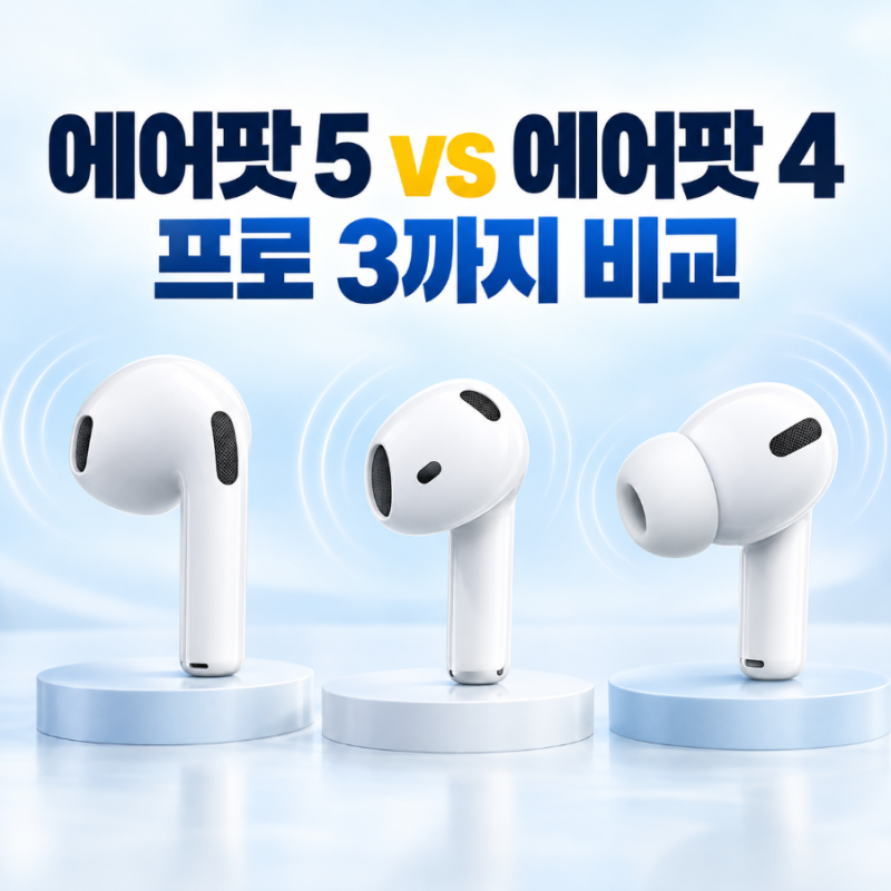 에어팟 5 에어팟 4 차이? 프로 3까지 비교한 구매 가이드