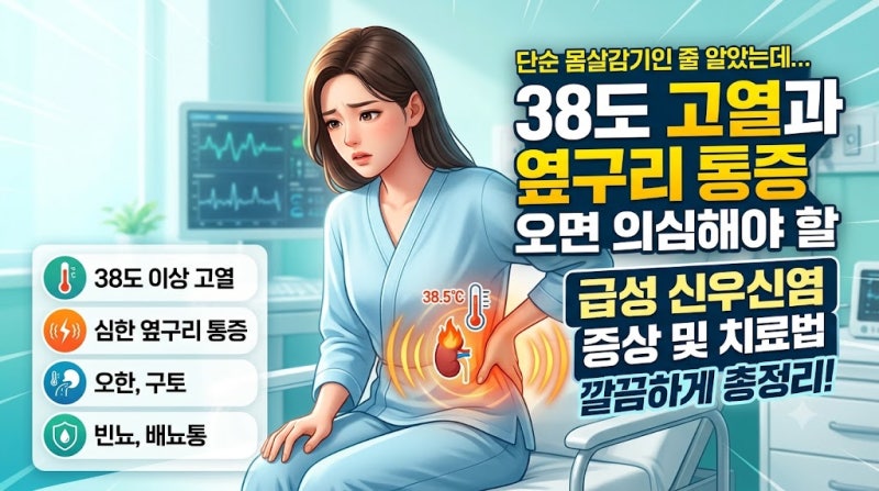 단순 몸살감기인 줄 알았는데… 38도 고열과 옆구리 통증 오면 의심해야 할 급성 신우신염 증....