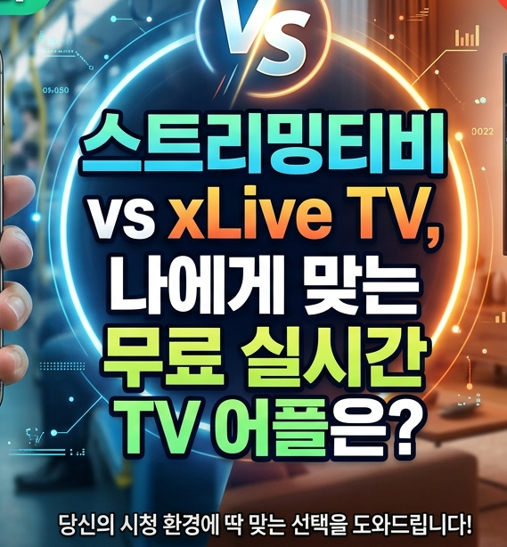 스트리밍티비 vs xLive TV, 나에게 맞는 무료 실시간 TV 어플은?