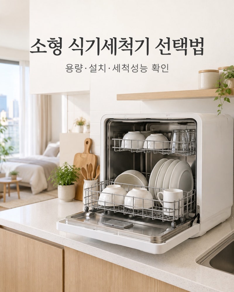 1인가구 식기세척기 추천 전 확인할 것ㅣ6인용·무설치·급수형 고르는 기준