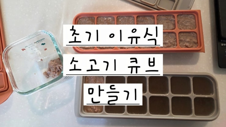 초기 이유식 소고기 큐브 만들기6개월 아기 소고기 안심 큐브 + 육수 보관법