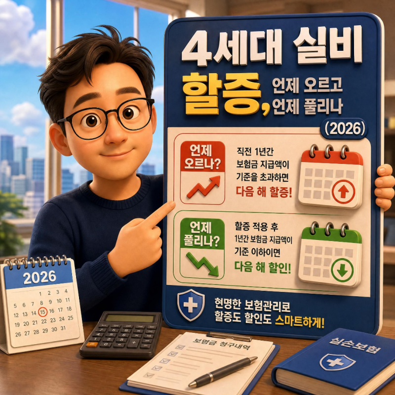 4세대 실비 할증, 언제 오르고 언제 풀리나 (2026)