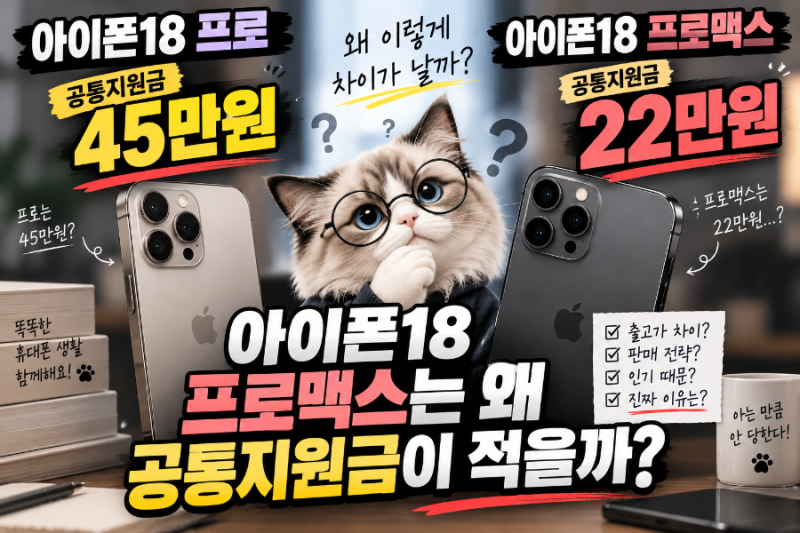 아이폰18 프로는 공통지원금 45만원인데 프로맥스는 왜 20만원대일까? 지원금 제대로 알아봤....