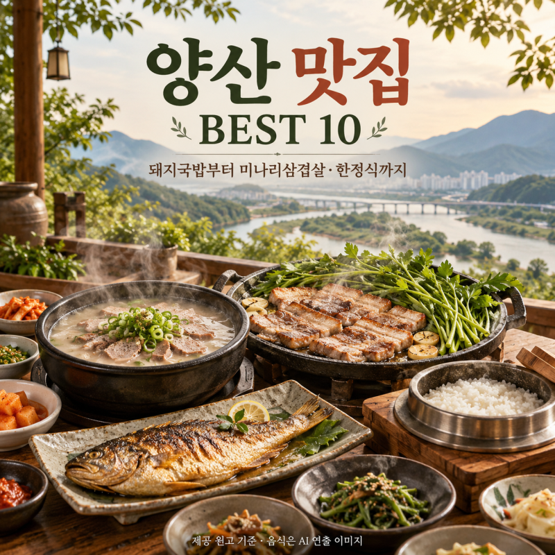 한때는 그냥 지나치던 동네였는데 지금은 일부러 찾아간다는 양산, 가보니 양산 맛집 10곳이 ....