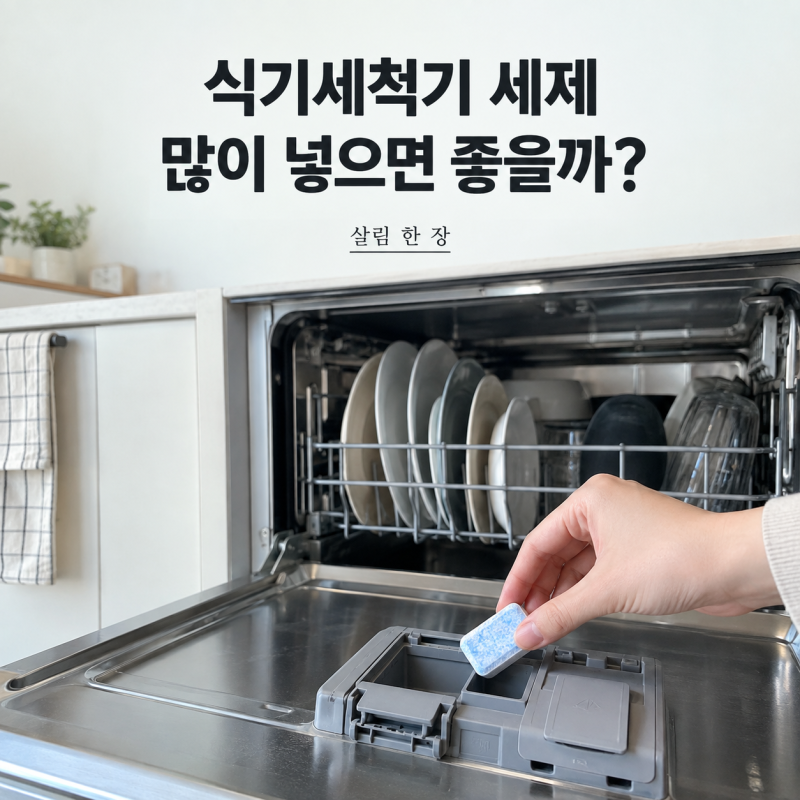 식기세척기 세제 사용량, 그릇에 자국이 남는다고 더 넣으셨나요?