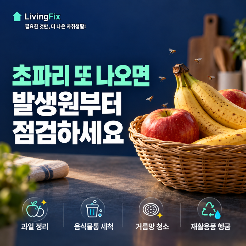 초파리 없애는법, 치워도 줄지 않을 때 점검 순서
