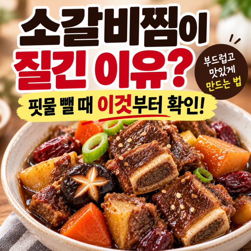 소갈비찜 질기지 않게 만드는 법｜핏물 빼기부터 삶는 시간까지