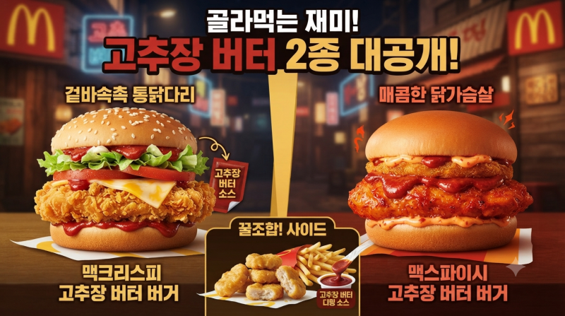 맥도날드 지드래곤(GD) 콜라보! 고추장 버터 버거 신메뉴 출시 및 종류 총정리