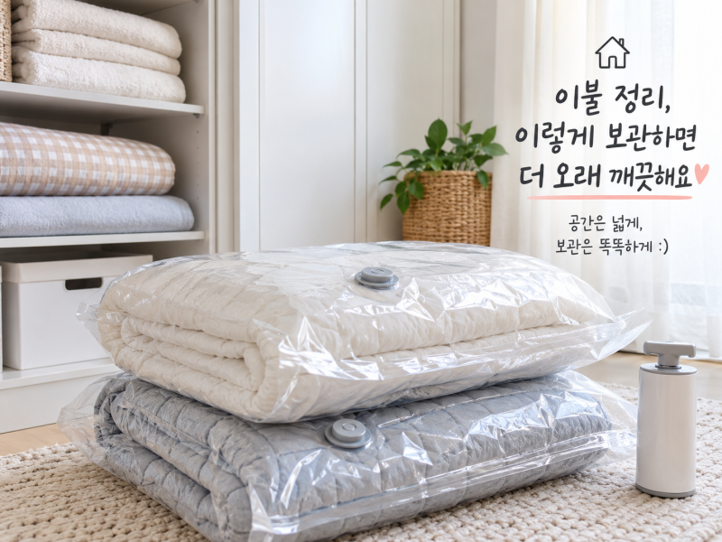 이불 진공 압축팩 사용 전 체크｜이불 보관할 때 실패 줄이는 방법