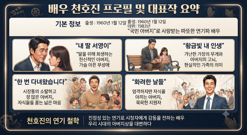 천호진 프로필｜국민 아버지 역할로 사랑받는 배우