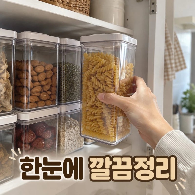 에브리윅 사각 밀폐 용기 800 냉장고 정리 냉동실 소분 파스타 견과류 보관