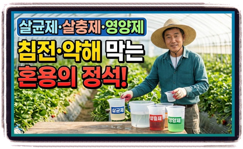 농약 혼용 순서, 살균제·살충제·영양제 섞을 때 침전과 약해 막는 법