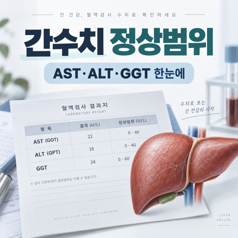 간수치 정상범위, AST 수치 높으면? ALT 빌리루빈 검사와 높은 이유