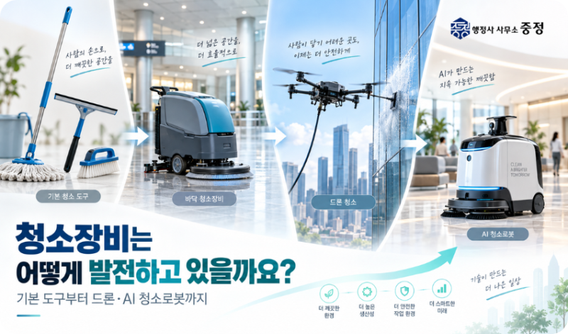 청소도구에서 AI 청소로봇까지, 청소장비는 어떻게 발전하고 있을까요?