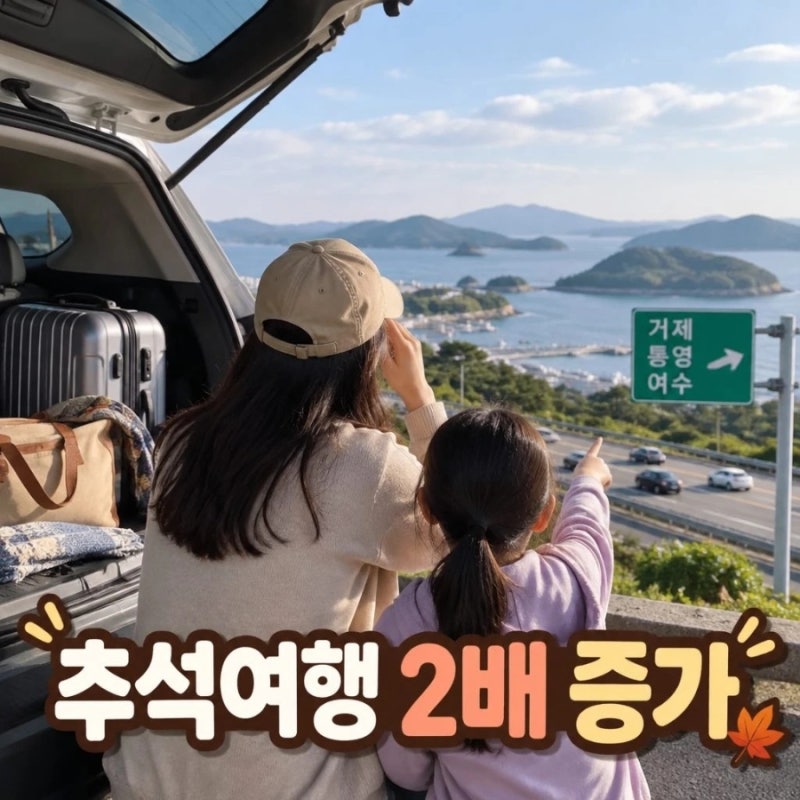 추석 연휴 이틀 늘자 국내여행 2배 증가 이유는