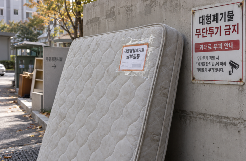 매트리스 대형폐기물 신고 비용과 사이즈별 배출 방법 총정리