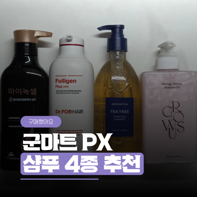 군마트 PX 화장품 말고 샴푸 추천템 4종, 올리브영보다 저렴