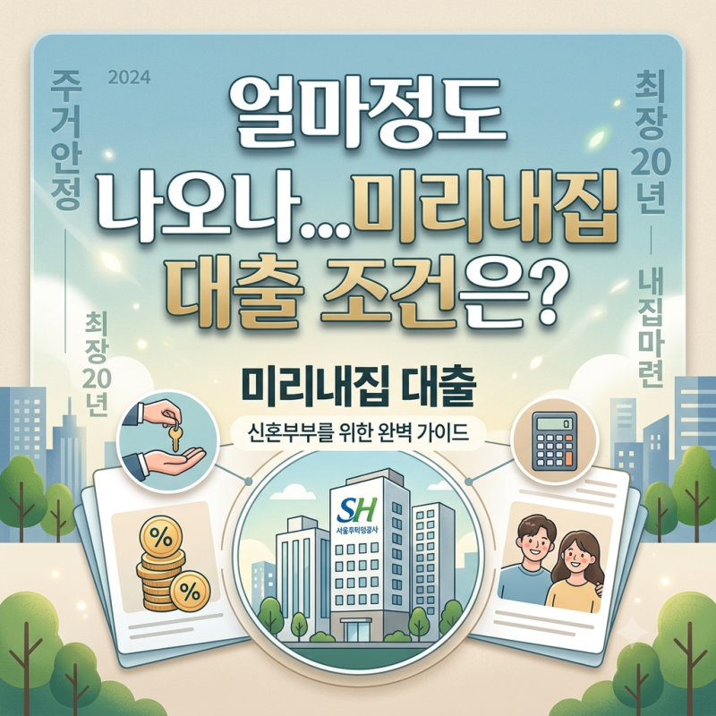 얼마정도 나오나...미리내집 대출 조건은?