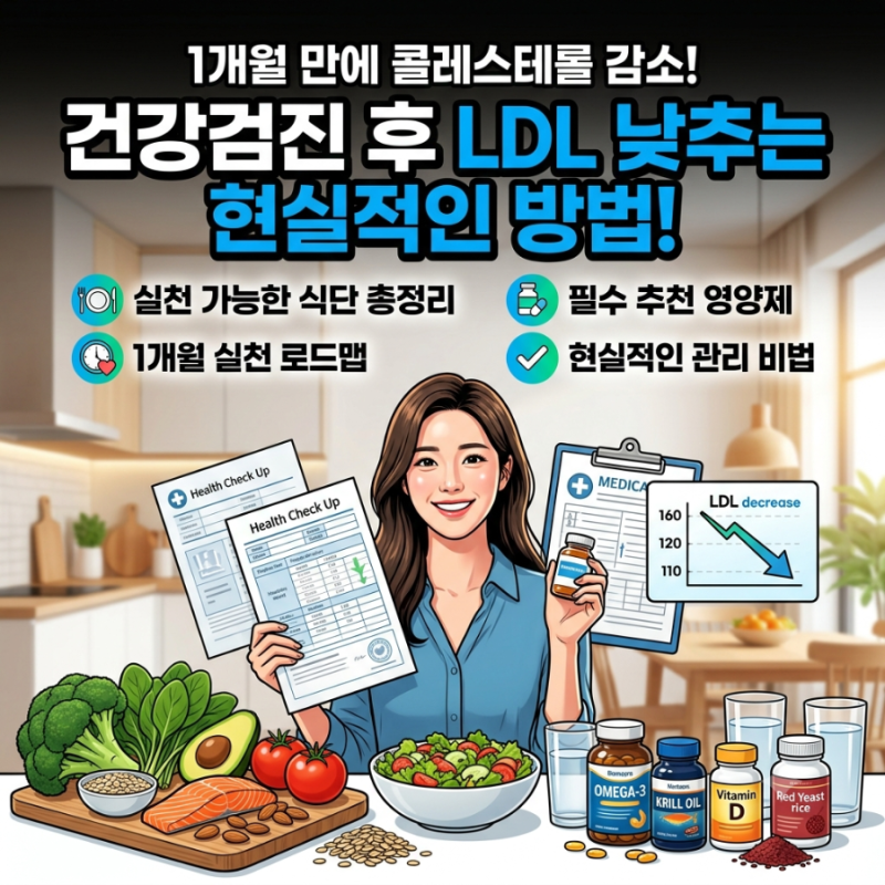 건강검진 후 '콜레스테롤 수치가 높습니다' 들었다면? 한 달 만에 LDL 낮추는 현실적인 식단 ....